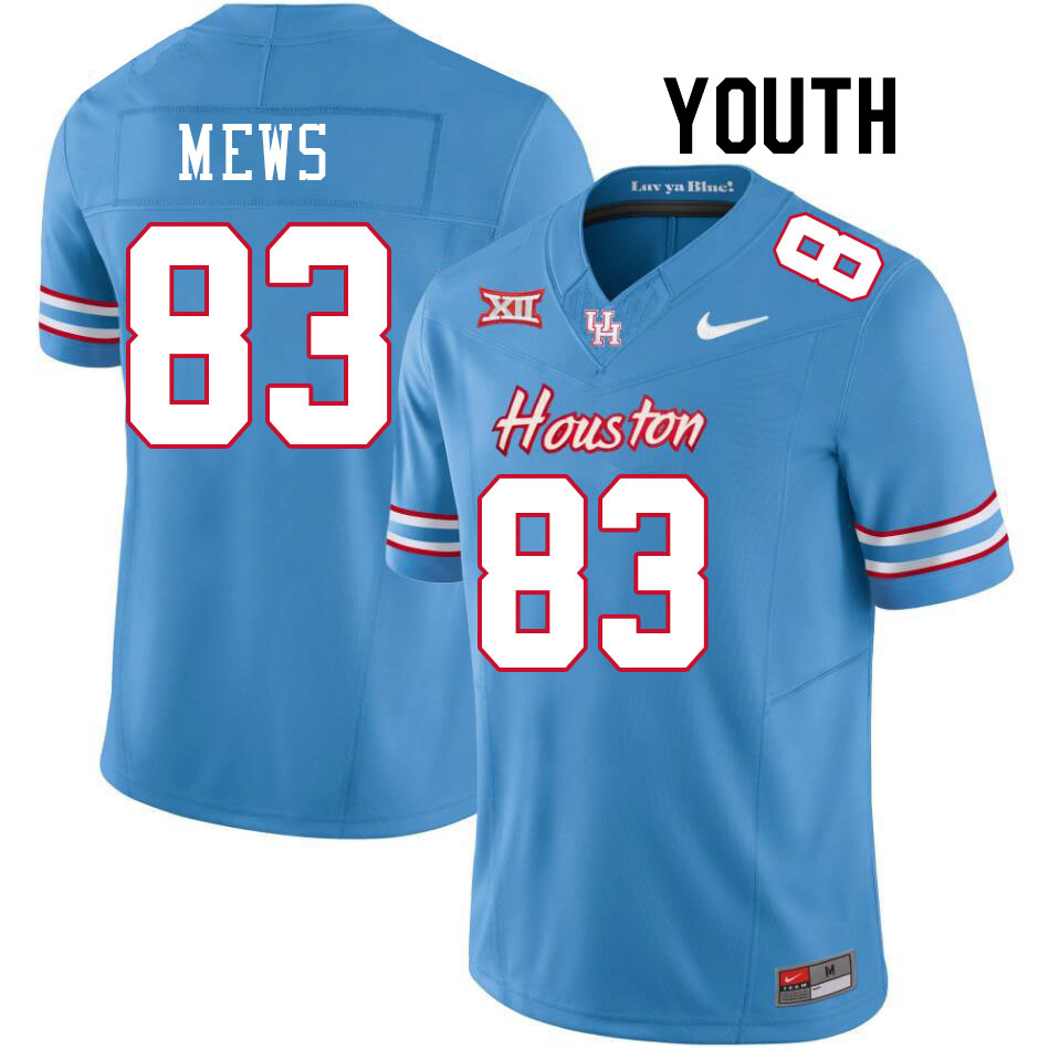 Youth #83 Mekhi Mews Houston Cougars College Football Jerseys Stitched-Oilers